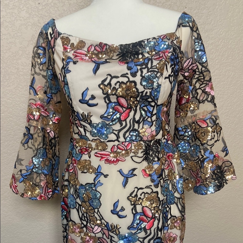 DONATING 04/02 NWT Alexia Admor Multicolor Embroidered Dress